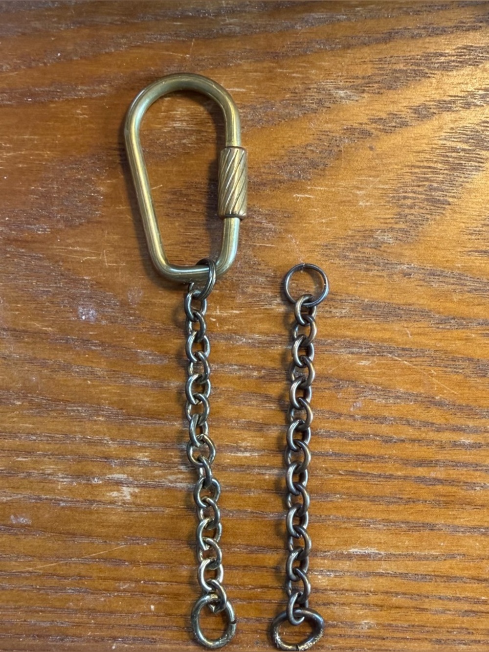 COACH Carabiner Brass Key Fob For Multifunction Purse #7219 & SLGs Vintage 90s